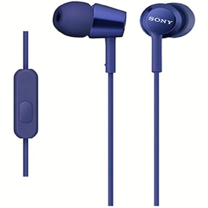 Sony Sony MDR-EX150AP Blue In Ear Wired Earphones With Mic Blue
