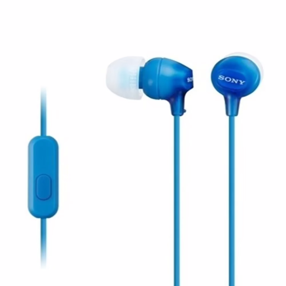 Sony MDR-EX15AP In-Ear Headphones with Mic (Blue)