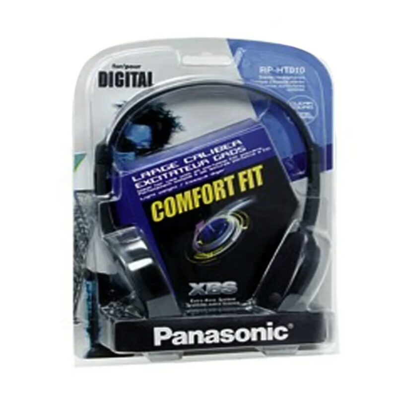 Panasonic RP-HT010GU-K Over Ear Headphone w/Deep Bass for Ipod / MP3 player