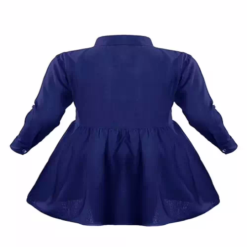 Blue Girl's Relaxed Fit Dress - Image 2