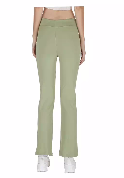 Light Green Girls Bootcut Leggings & Yoga Pants - Image 2