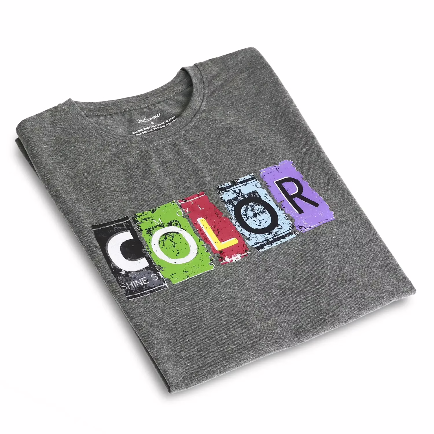Men's Round Neck T-Shirt - Color - Grey