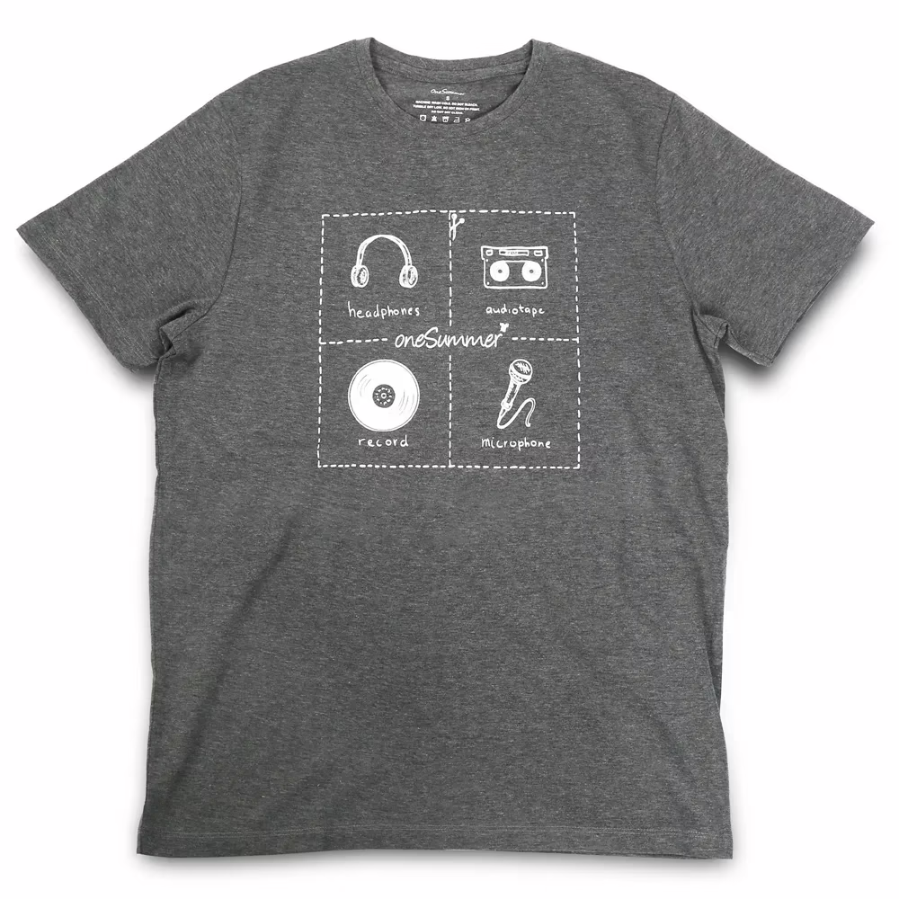 Men's Round Neck T-Shirt - Music - Grey - Image 2