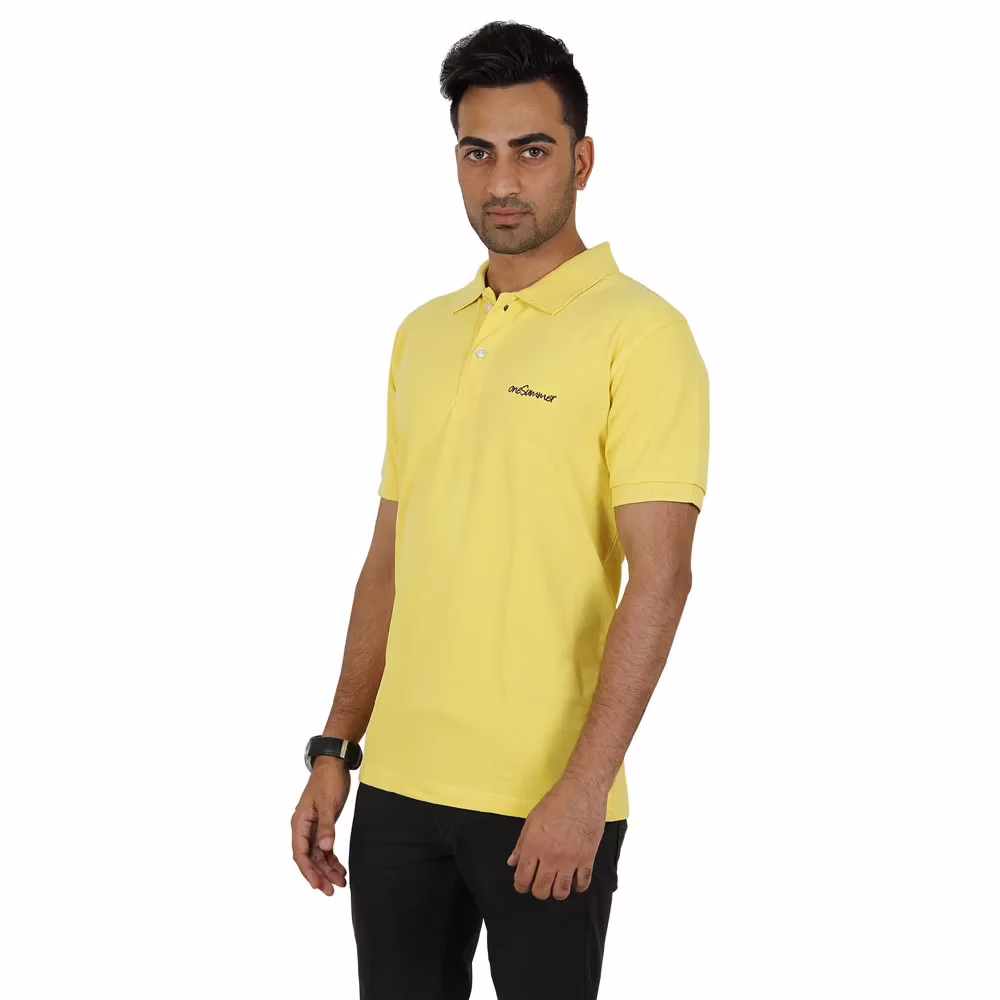 Men's Polo - Yellow - Image 3