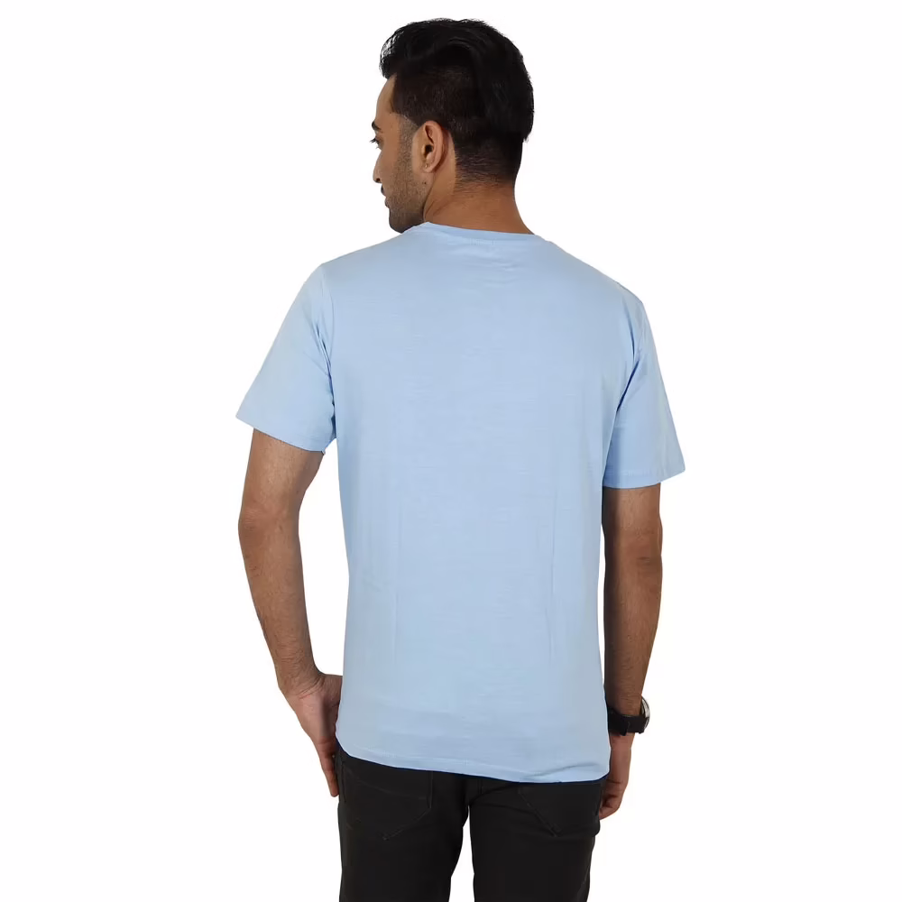 Men's Round Neck T-Shirt - Car Parts - Blue - Image 2