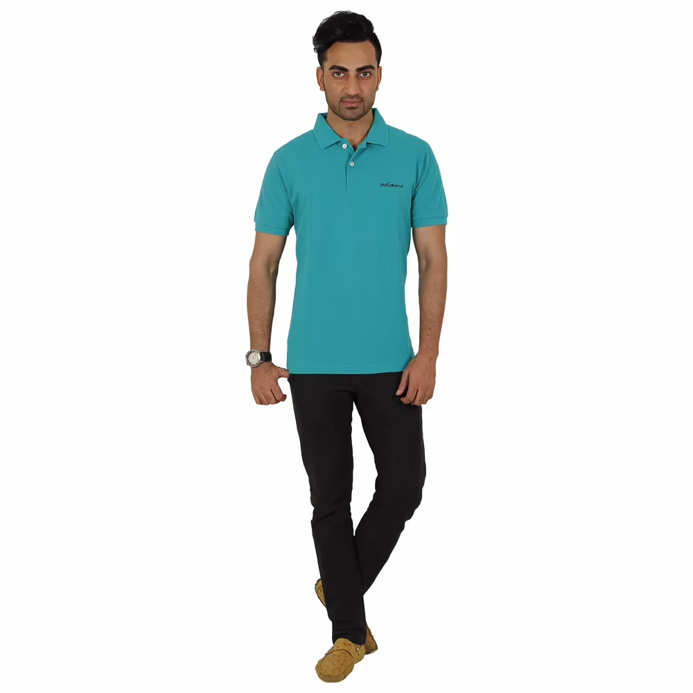 Men's Polo - Green - Image 3