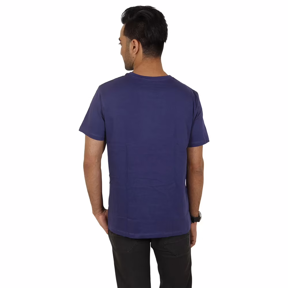 Men's Round Neck T-Shirt - oneSummer - Blue - Image 2