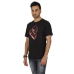 Men's Round Neck T-Shirt - Shapes - Black