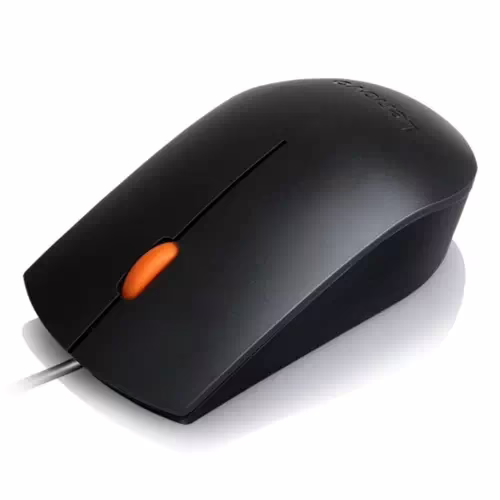 Lenovo KB MICE_BO 300 USB Mouse Wired Optical Mouse??(USB 2.0, Black) - Image 2