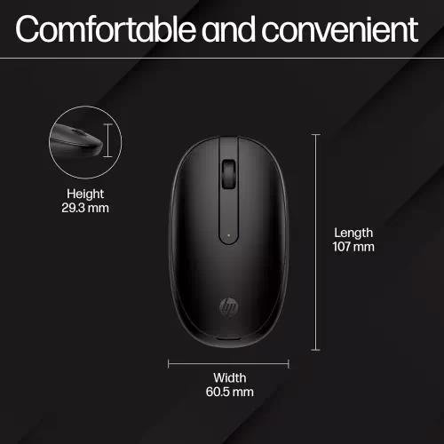 HP 240 / Ambidextrous, 1 AA battery gives 24 months battery life, upto 1600 DPI Wireless Optical Mouse with Bluetooth??(Black) - Image 2