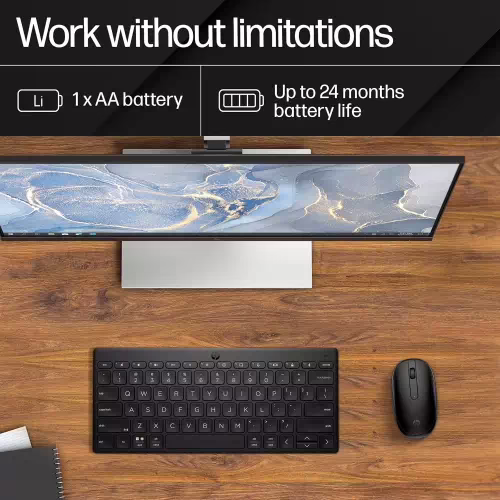 HP 240 / Ambidextrous, 1 AA battery gives 24 months battery life, upto 1600 DPI Wireless Optical Mouse with Bluetooth??(Black) - Image 3