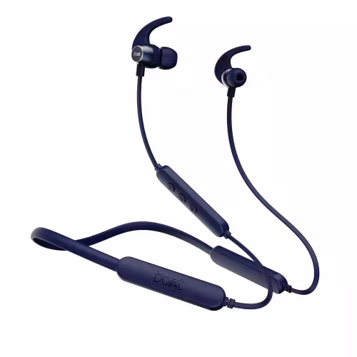 boAt Rockerz 255 Pro+ /258 Pro+ with ASAP Charge and upto 60 Hours Playback Bluetooth Headset??(Navy Blue, In the Ear)