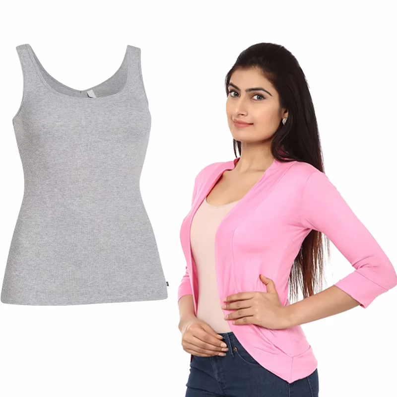 Pink Shrug With Free Tank Top