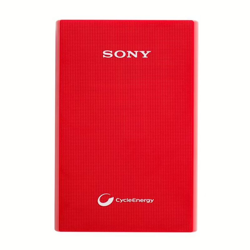 Sony CP-V6 6100 mAh Power Bank (Red) with USB AC Adaptor CP-AD2