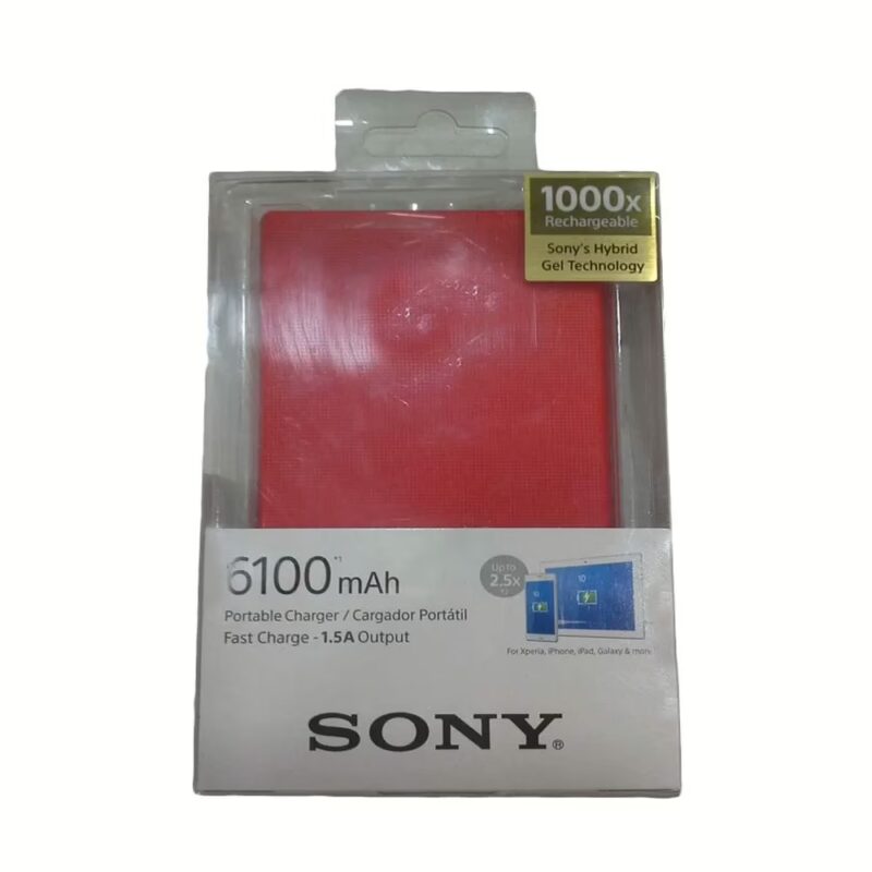 Sony CP-V6/R 6100 mAh Power Bank - Red