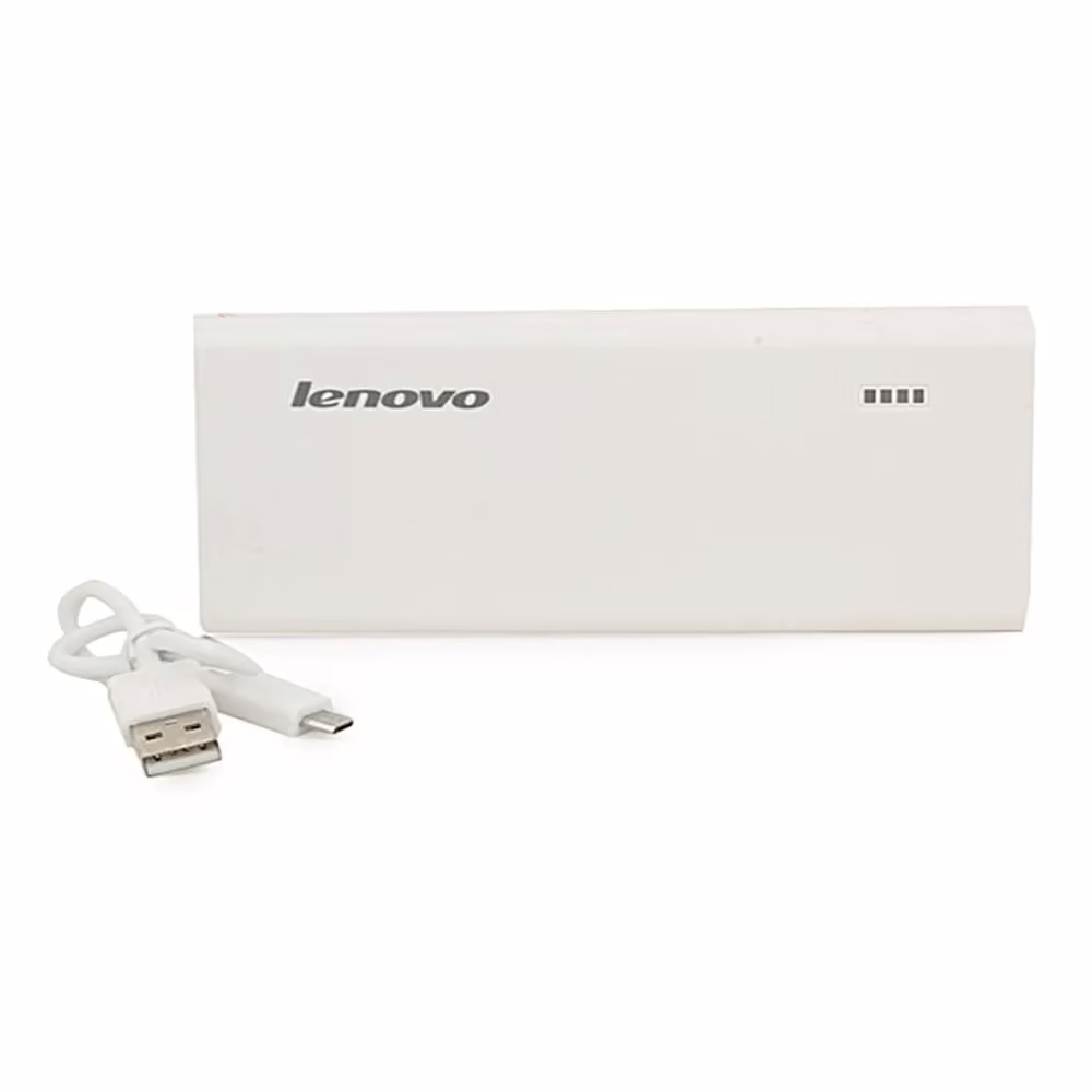 Lenovo PA10400 10400 mAh Power Bank With Micro USV Cable - White