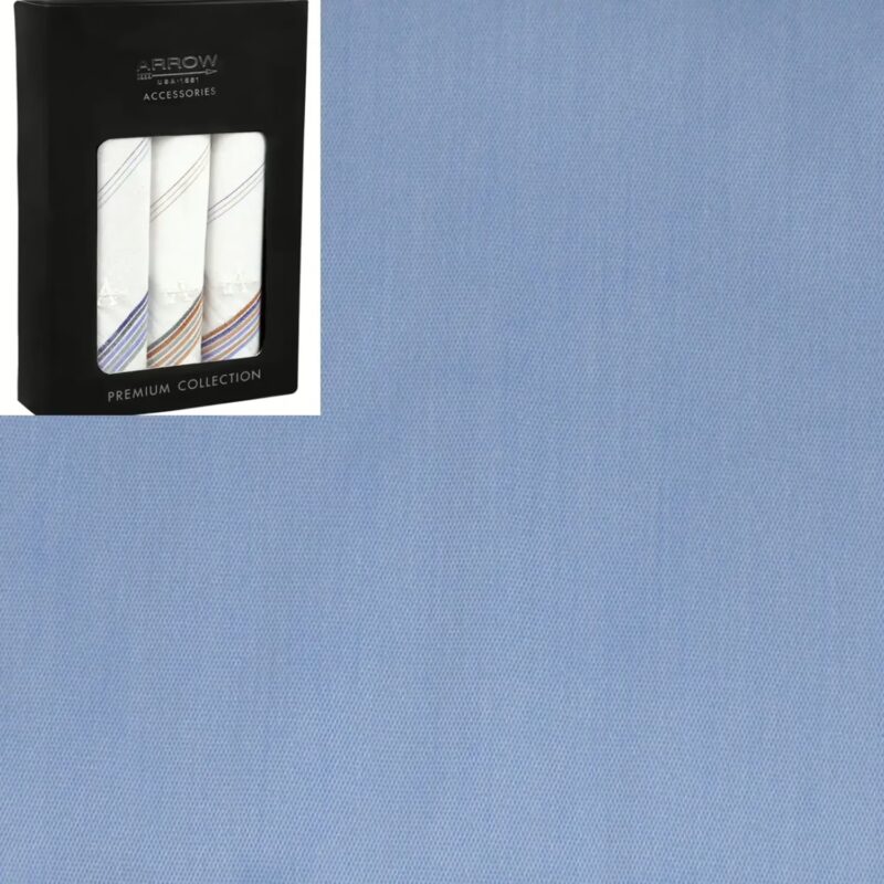 Raymond Men Poly Blended Shirting Fabric Blue Free Handkerchief