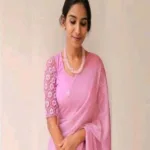 Alisha Pink Georgette Embroidered Sarees