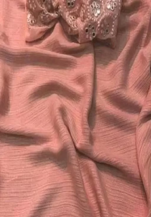 Alisha Georgette Embroidered Pink Sarees - Image 2