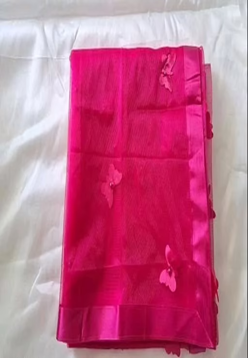 Adrika Banarasi Net Pink Sarees - Image 3