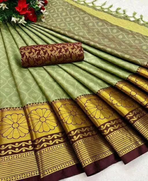 Best Green Cotton Silk Sarees