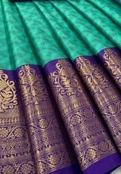 Adrika Classy Blue Banarasi Silk Sarees - Image 2