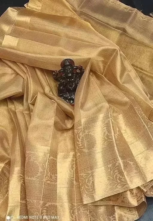 Tissue Tassels and Latkans Saree With Blouse - Image 3