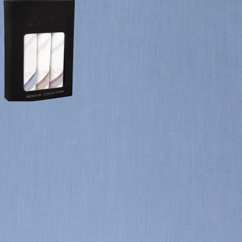 Raymond Men Poly Blended Shirting Fabric Blue Free Handkerchief