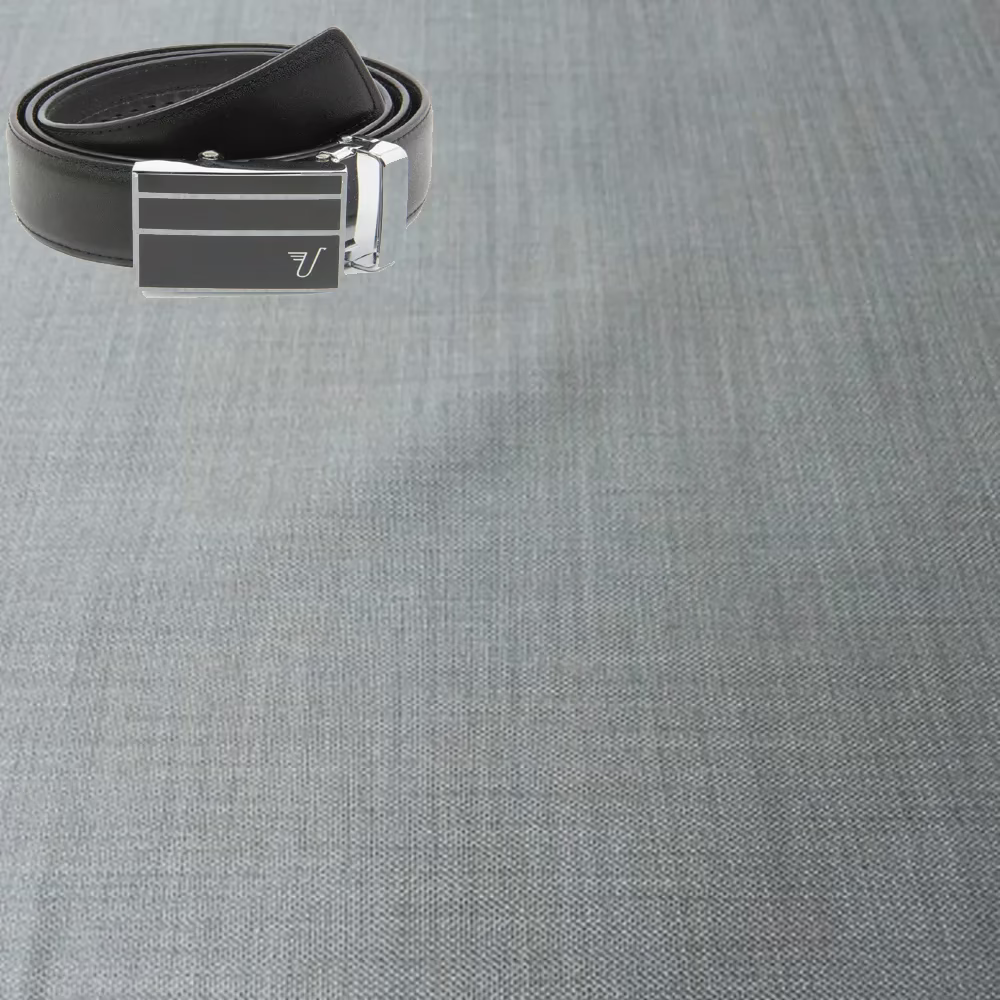 Raymond Men Poly Blended Trouser Fabric Grey Free Belt - Image 2