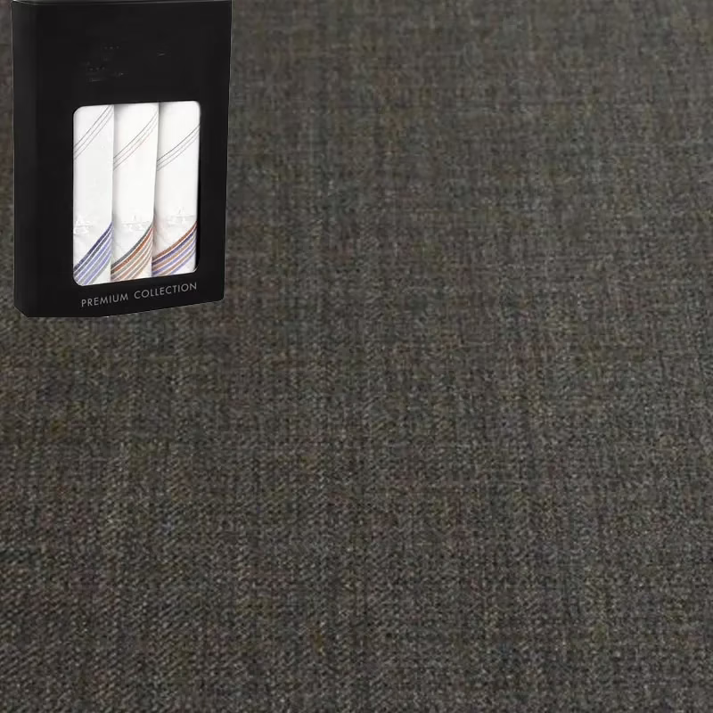Raymond Men Poly Blended Trouser Fabric Grey Free Handkerchief