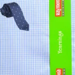 Raymond Men Poly Blended Shirting Fabric White Free Tie