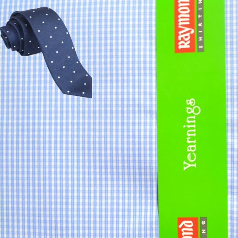 Raymond Men Poly Blended Shirting Fabric White Free Tie