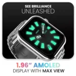 Noise Pro 5 Max 1.96 AMOLED Display, Post Workout Analysis, DIY Watch face, BT Calling Smartwatch??(Silver Strap, Regular)
