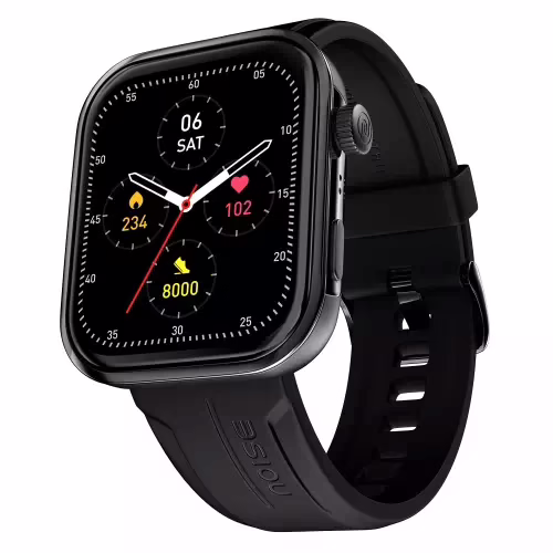 Noise Pro 5 Max 1.96 AMOLED Display, Post Workout Analysis, DIY Watch face, BT Calling Smartwatch??(Black Strap, Regular)