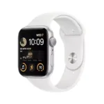 Apple Watch SE GPS (2nd Gen) Heart Rate Monitor, Crash Detection, Sleep Tracking (White Strap, 44mm)