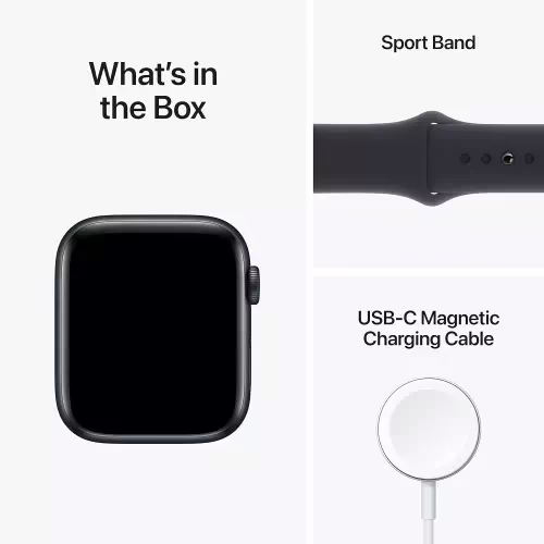 Apple Watch SE GPS (2nd Gen) Heart Rate Monitor, Crash Detection, Sleep Tracking(Midnight Strap, 44mm) - Image 3