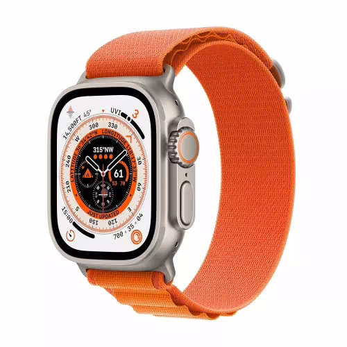 Apple Watch Ultra GPS + Cellular - ECG App, Temp sensor, Blood oxygen, Fall Detection??(Orange Alpine Strap, Small)