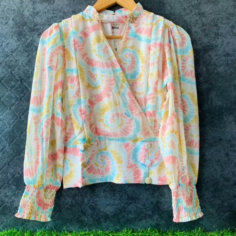Premium Multi Mill Print Georgette Top