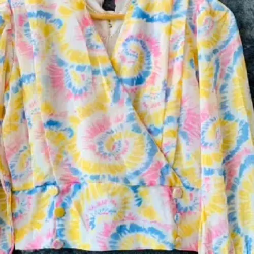 Classic Multi Premium Mill Print Georgette Top - Image 2