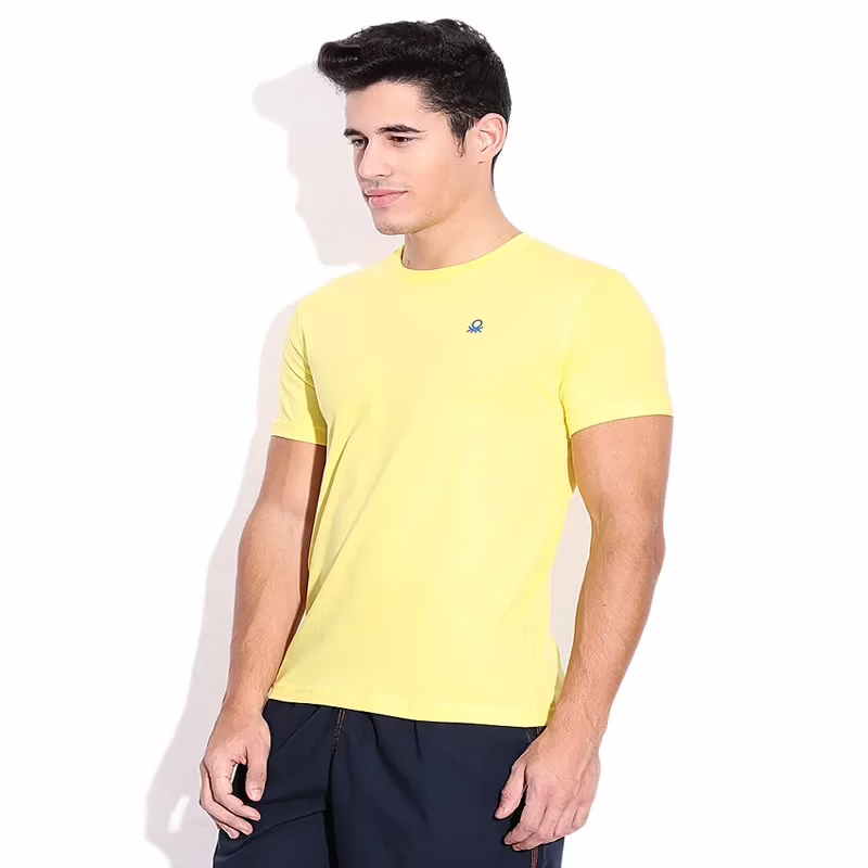 Season Under Colors of Benetton Yellow Round T Shirt - Image 2