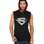Season Sayitloud Black Cotton Manofsteel Hooded T Shirt