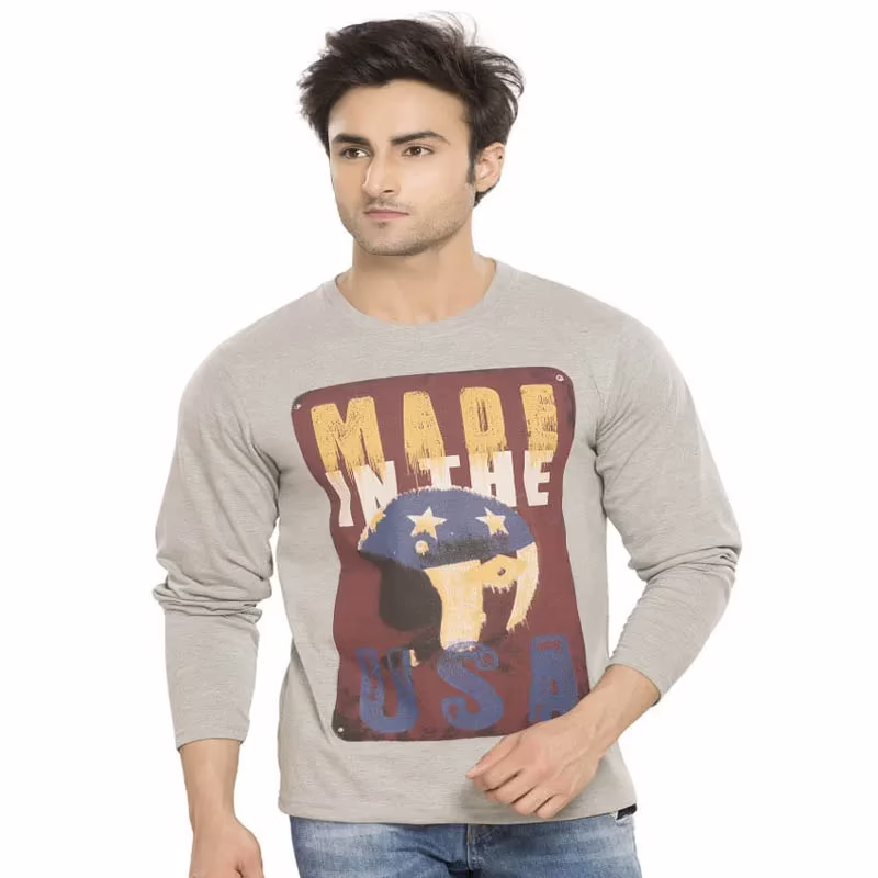 Season Grey Cotton T-shirt