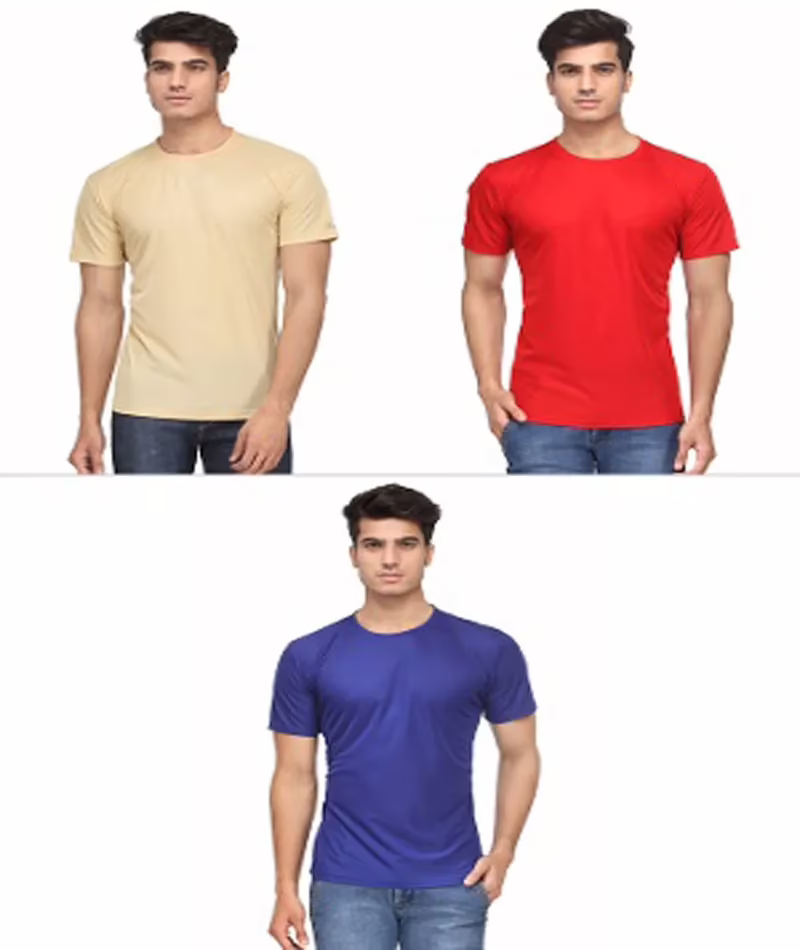 Season Men's Polyester T-shirt - Set Of 3