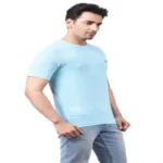 Season Men's Round Neck Light Blue T-Shirt