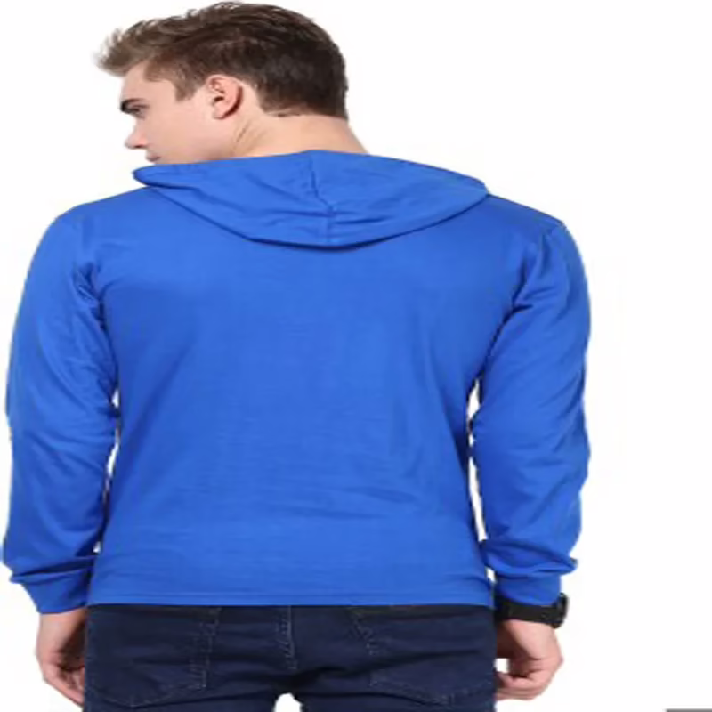 Season Men's Hooded Blue T-Shirt - Image 2
