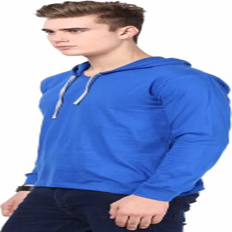 Season Men's Hooded Blue T-Shirt - Image 3