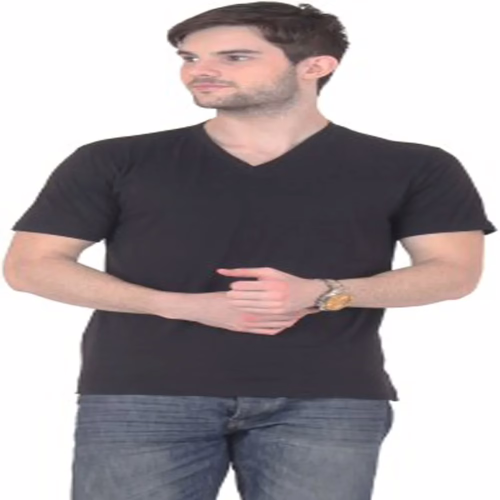 Seasons Solid Men's V-neck Multicolor T-Shirt - Image 2