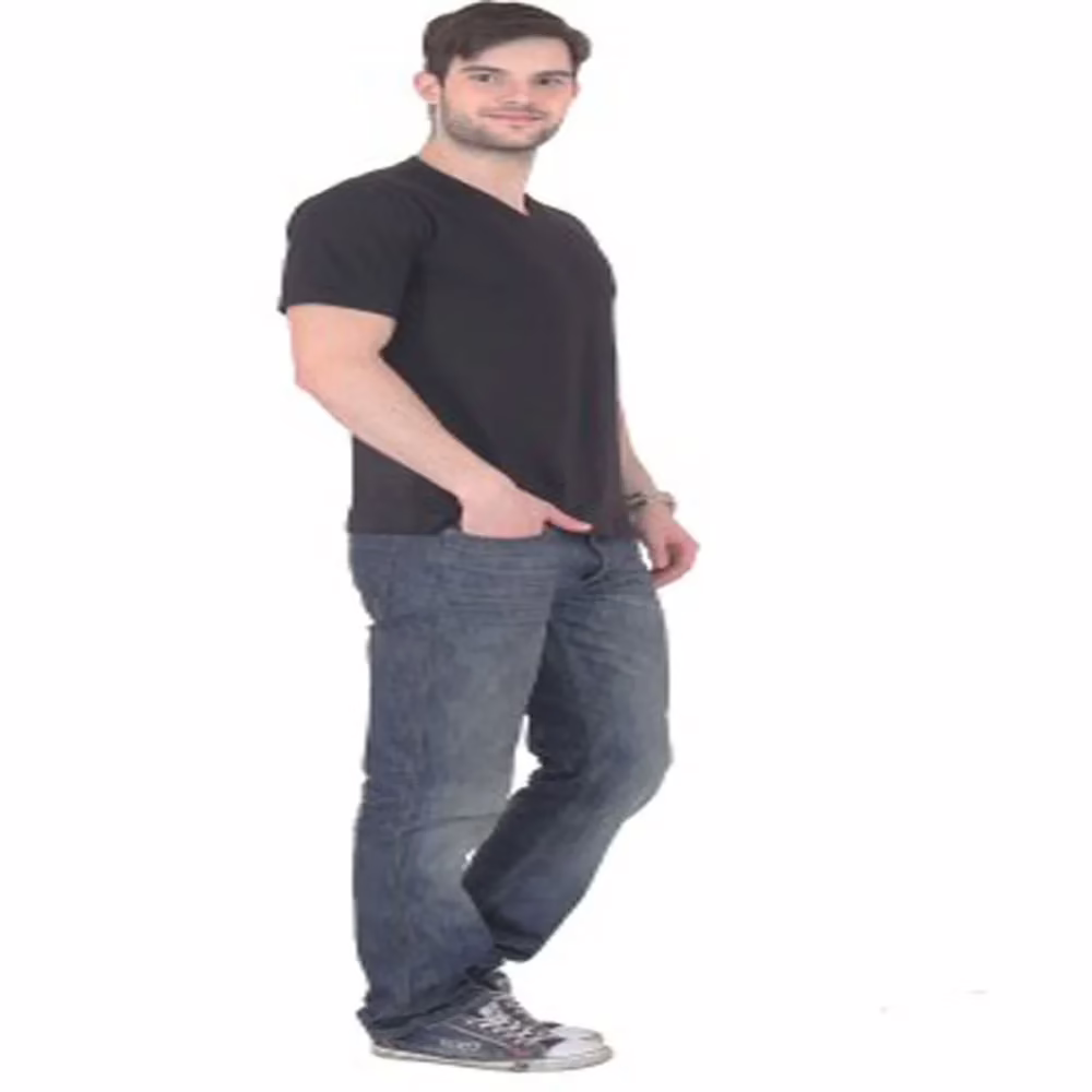 Seasons Solid Men's V-neck Multicolor T-Shirt - Image 4