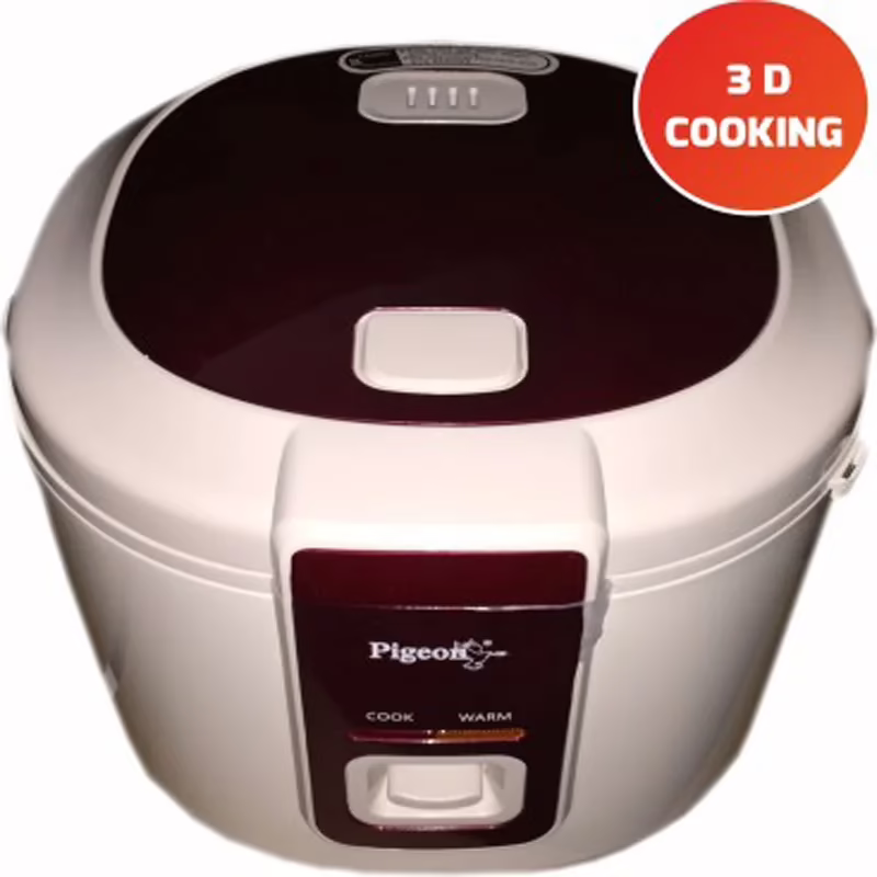 Pigeon 3D Electric Rice Cooker(1.8 L, White)