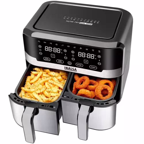 Inalsa Nutri Fry Dual Zone , 2100W , XL 10litres Capacity , Digital Display Air Fryer??(10 L)